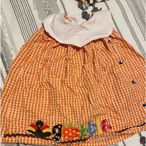 Smocked girls thanksgiving dress 12 mo